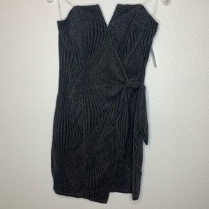 NWT Trixxi metallic strapless dress